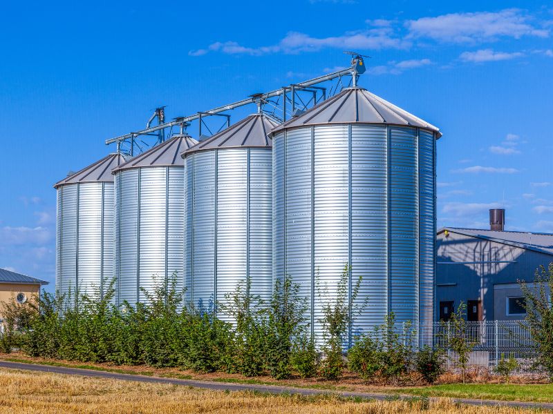 silo vertical para grãos de soja