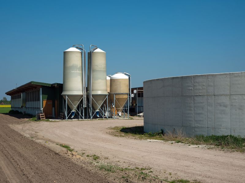 silo vertical para ração de grande porte